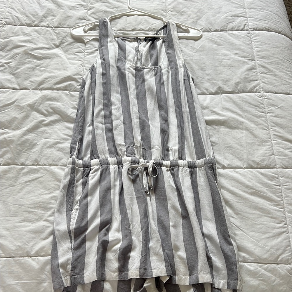 Banana Republic Striped Sleeveless Romper with Tie Waist, Summer shorts, small